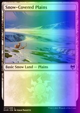 Magic the Gathering MTG Snow-Covered Plains (277) Kaldheim   LP FOIL