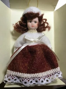 Porcelain Doll 4 inch Hanging Collectible Ornament Bed Bath & Beyond - Picture 1 of 2