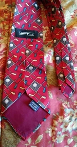 Barry Wells Men's Golf Themed Tie - Picture 1 of 7