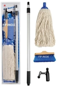 Kit de Nettoyage 1 gaffe télescopique + 1 vadrouille en coton + 1 brosse à fibre - Imagen 1 de 1