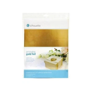 (38,98€/1qm) Silhouette Gold Folie bedruckbar für Aufkleber Etiketten - Bild 1 von 1