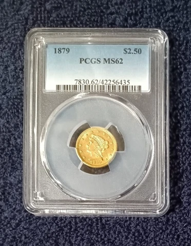 1879 Liberty Head $2 1/2 gold Quarter Eagle, PCGS MS-62, exceptional! Cover