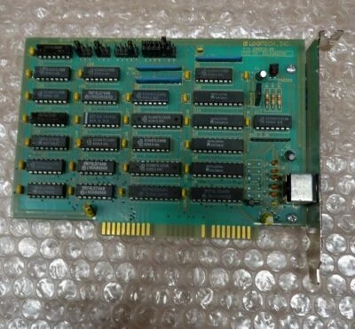 Vintage 1988 Logitech Scanman 8-bit ISA interface card,  DIN8, 200039-00 - Image 1 of 3