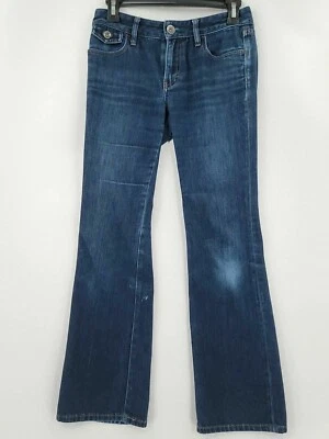 Banana Republic Womens 25P (Tiny Stains) Bootcut Distressed Button Pocket Jeans - Image 1 of 4