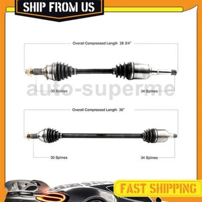 Комплект из 2 передних валов оси CV для 2016 2017 Chevrolet Malibu 1,8 л TrakMotive - Изображение 1 из 4