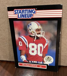IRVING FRYAR 1989 KENNER STARTING LINEUP CARD - NEW ENGLAND PATRIOTS