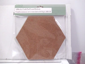 Decorative Cork Board for Walls Bulletin Board 1 pc Hexagon 8.5 in by 7.5 in NEW - Picture 1 of 3