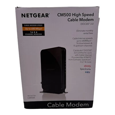 NETGEAR CM500 High Speed Cable Modem | DOCSIS 3.0 | CM500-100NAS - New Open Box - Image 1 of 4