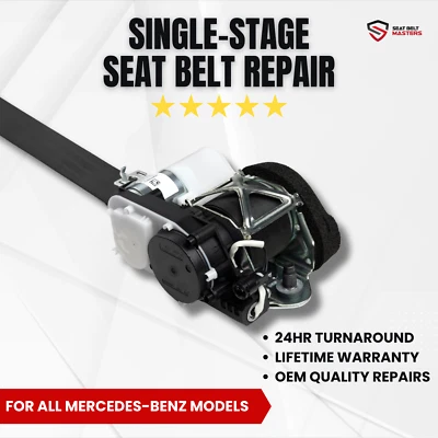 SINGLE STAGE SEAT BELT REPAIR SERVICE FOR MERCEDES-BENZ OEM ALL MAKES ALL MODELS - Image 1 of 4