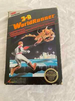 1987 Nintendo NES 3-D World Runner Video Game Cartridge, Box, Manual & glasses - Image 1 of 4