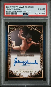 2012 Topps WWE Clásico Salón de la Fama Jimmy "Superfly" Snuka Auto PSA 6 - Imagen 1 de 2