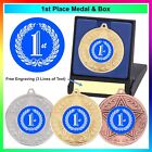 1st Place Medal in a Presentation Box, Free Engraving - 5cm Trophy Award, Winner