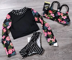 Art Class Swim Suit 3-Piece Long Sleeve Shirt Girls X-Small 4-5 CUTE swimwear - Picture 1 of 5
