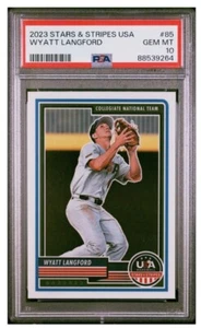 PSA 10 WYATT LANGFORD 2023 Panini Stars & Stripes USA Collegiate Team GM/MT #85 - Picture 1 of 2