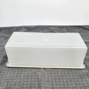 Vintage Tupperware 2lb Cheese Butter Box Container 518-2/519-1 Clear Pre-owned - Picture 1 of 15