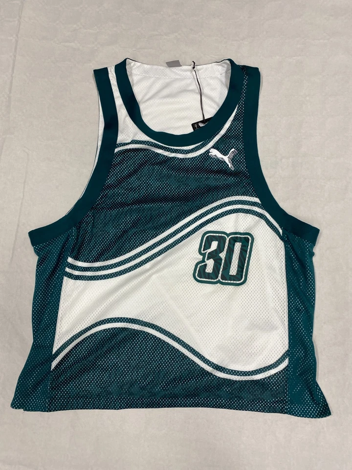 Camiseta de Fútbol Puma Hoops Stewie Jersey Verde Blanco Baloncesto Hombre Nueva Talla XL Foto 1 de 4