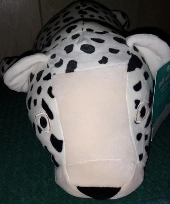 Almohada de felpa ponderada Pillowfort para niños guepardo blanco y negro 20" nueva con etiquetas Foto 1 de 3