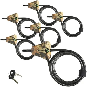 Master Lock - (6)Python Trail Camera Camouflage Cable Locks 8418KA-6 CAMO 6-Pack - Picture 1 of 6