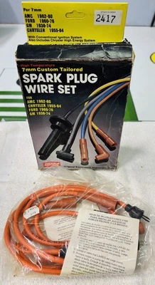 Juego de cables de bujía 2417 naranja 7 mm 80-84 Chrysler 4 cilindros 105 y 135 motores Foto 1 de 4