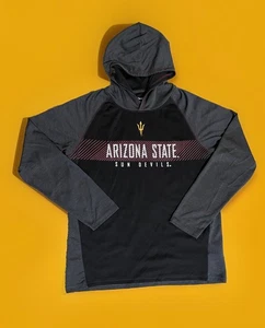 Arizona State Sun Devils Herren Medium Hoodie Pullover Poly leicht schwarz ASU - Bild 1 von 4