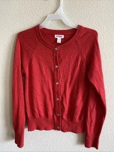 Girls Cardigan Sweater Button-Up Top Cat & Jack Red Sparkly Size Large (10/12) - Picture 1 of 5