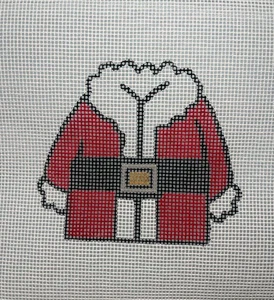 Hand Painted, Needlepoint Canvas, 13 Mesh, Santa’s Coat - Picture 1 of 2