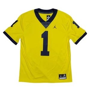 Maillot de football homme jaune moyen Michigan Wolverines #1 NCAA marque Jordan - Photo 1/10