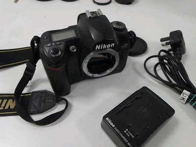 Nikon D70s DSLR Camera Body With Battery Charger Sticky Body Covering #P001 - Image 1 of 4