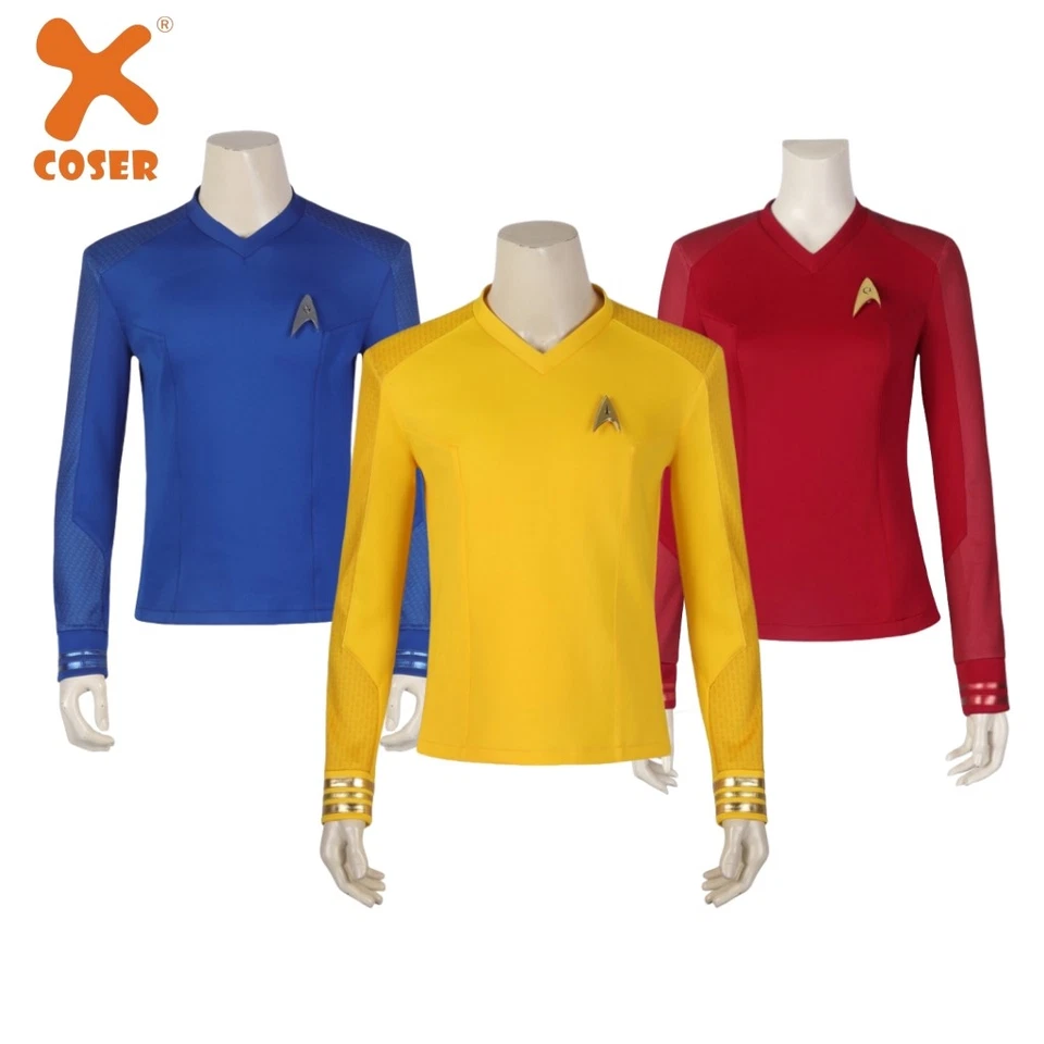 Xcoser Star Trek: Strange New Worlds Cosplay Starfleet Uniform & Badge Top Shirt - Image 1 of 4