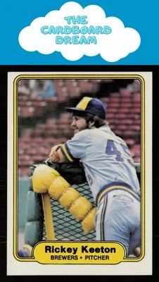 Rickey Keeton 1982 Fleer #146 RC Rookie Milwaukee Brewers - Image 1 of 2