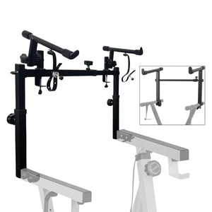 5Core Keyboard Stand Universal 2 Tier Heavy Duty Adjustable Attachment w Strap - Picture 1 of 16