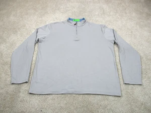 Mizzen Main Sweater Herren Large Trim Fit grau Performance Stretch 1/4 Zip Pullover - Bild 1 von 13