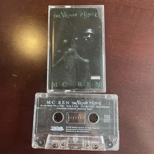 MC REN - THE VILLAIN IN BLACK (1996) CASSETTE TAPE (RUTHLESS) NWA WEST COAST EX - Picture 1 of 11