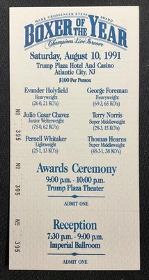 Boxeador del año 1991 en Trump Plaza - Boleto para evento ($100 evento) Foto 1 de 2