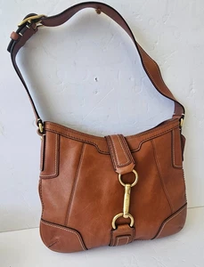 Vintage Retro Coach Hamptons Slim Brown Leather Hobo Shoulder Bag E0793-11043 - Picture 1 of 5