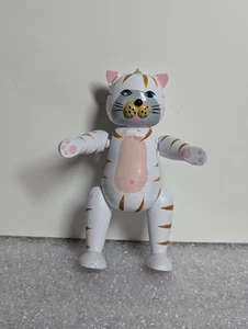 Vintage Handpainted Jointed Wood Anthropomorphic Kitty Cat Sits Or Stands - Imagen 1 de 11