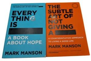 Mark Manson Collection 2 in 1 Bundle Everything is + Subtle Art of Not Giving - Picture 1 of 7