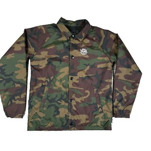 Vans Torrey Jacket Size Medium Youth Boys Camouflage Camo Windbreaker Button - Picture 1 of 5