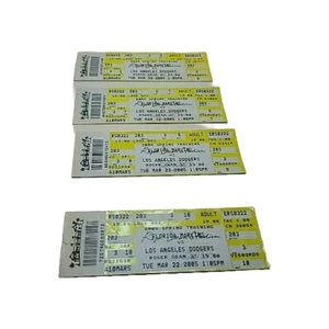 22 de marzo de 2005 - Lote de talones de boletos - Florida Marlins vs Los Angeles Dodgers - Imagen 1 de 24