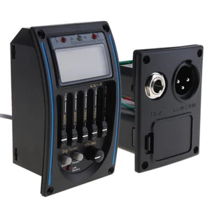 Preamplificador de guitarra acústica de 5 bandas ecualizador piezoeléctrico pastilla afinador amplificador conjunto LCD - Imagen 1 de 10