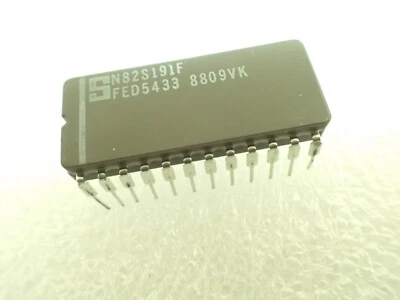 N82S191F ORIGINAL SIGNETICS 6K-BIT TTL BIPOLAR PROM 2048 x8 CERAMIC 82S191 24PIN - Image 1 of 3
