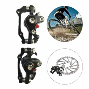 2x Bike Mechanical Rear Brake Caliper Disc Rotor Adjustable Kit Bicycle Mountain - Picture 1 of 12