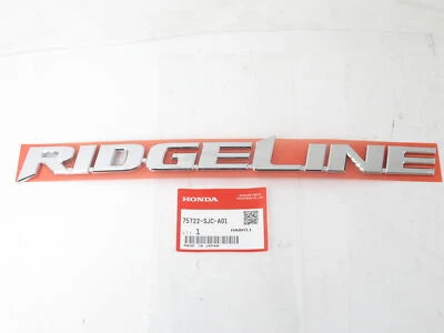 Placa de identificación emblema insignia puerta trasera "ridgeline" original OEM Honda 75722-SJC-A01 Foto 1 de 2
