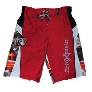 Boys Red Cargo Graphic Swim Trunks Board Shorts Small 4 - Picture 1 of 1