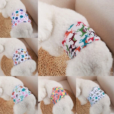 Female Pet Dog Puppy Physiological Pants Sanitary Nappy Diaper Shorts Underwear - Image 1 of 4