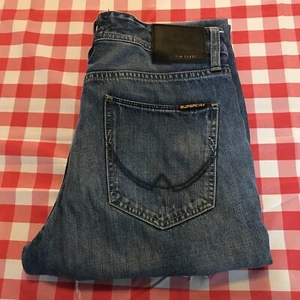 Superdry Mens Jeans Copper Black Denim Copperfill Loose Straight- Blue 32W 36L - Picture 1 of 20