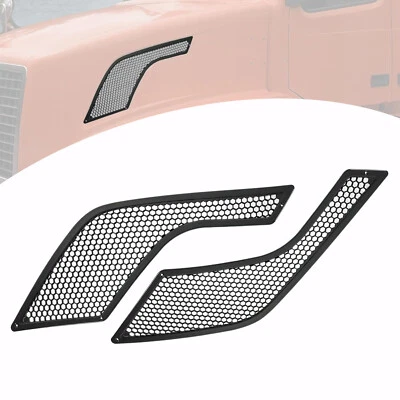 Hood Vent Air Intake Grille For 2004-16 Volvo VNL Side Grill Left & Right Black Foto 1 de 4