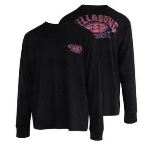Camiseta Billabong Para Hombre Negra Onda Lavada Boardshorts Estampado L/S (S09) - Imagen 1 de 5
