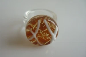 Anillo de cristal de Murano original vidrio de Murano joyería ÚNICO hecho a mano colorido arte Ø 17,5 - Imagen 1 de 8
