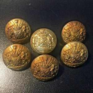 City Of Plymouth Vintage Transport Uniform Buttons x 6 .22mm ( CD 020) - Picture 1 of 7